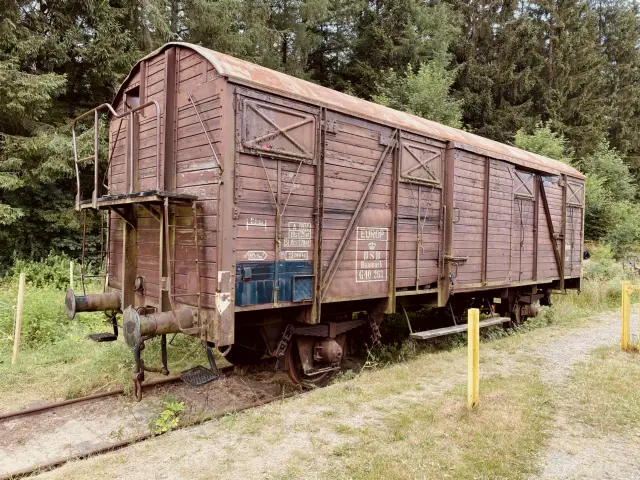 Billede af tog ud for Vrads Station.