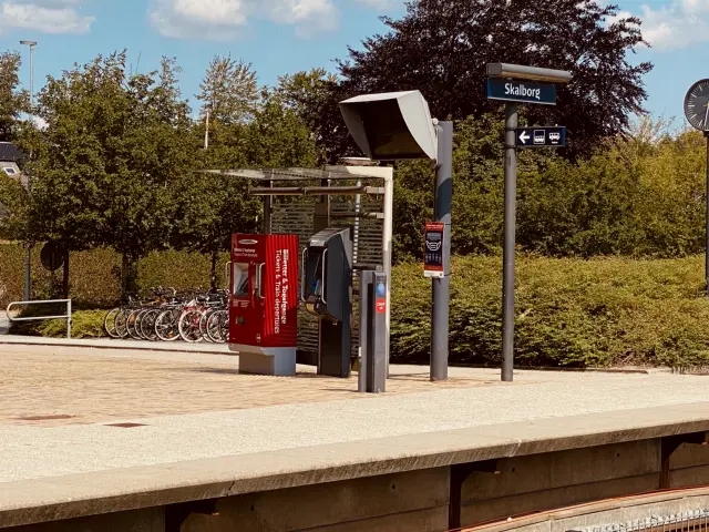 Billede af Skalborg Station - Station er nedrevet, men Skalborg Station har ligget her, hvor det nye trinbræt/station er placeret i dag.