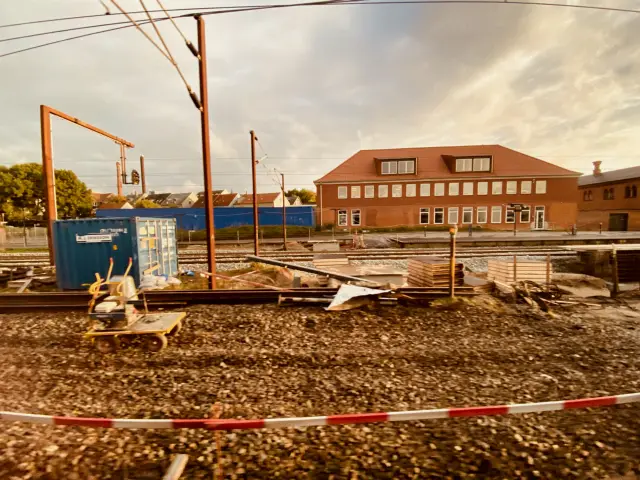 Billede af sporarbejdet ved Slagelse Station.