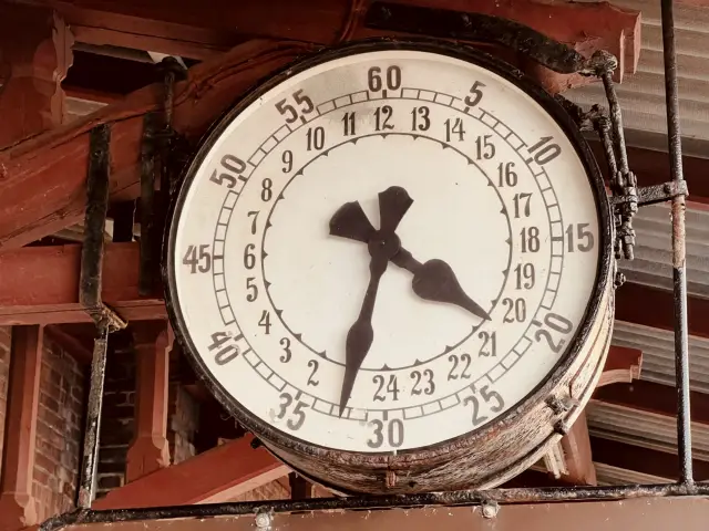 Billede af 24 timers uret på Rudkøbing Station.