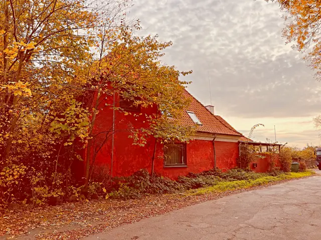 Billede af Harpelunde Station set fra vejsiden.