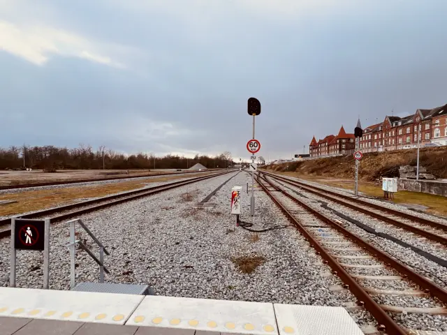 Billede af Randers Stations ind og udkørsel.