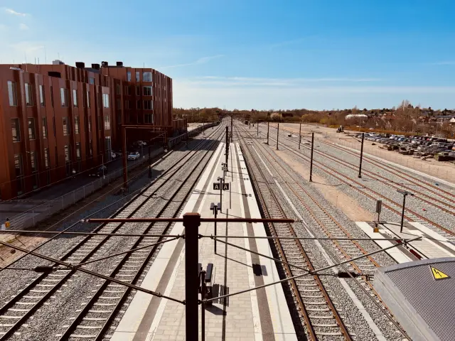 Billede af Slagelse Stations ind og udkørsel.