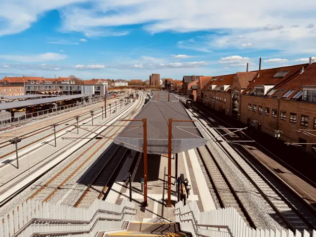 Billede af Slagelse Stations ind og udkørsel.