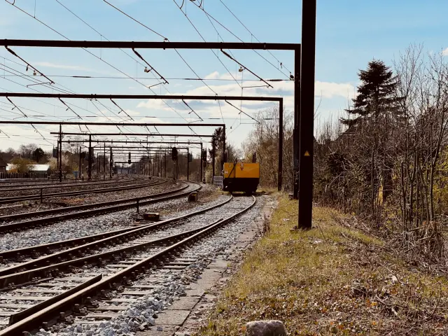 Billede af Roskilde Stations sporareal.