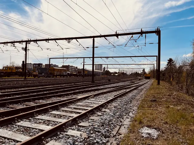 Billede af Roskilde Stations sporareal.
