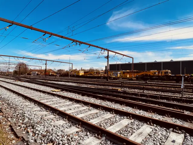 Billede af Roskilde Stations sporareal.