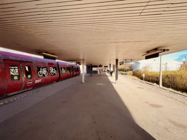 Billede af tog ud for Kildebakke S-togstrinbræt.