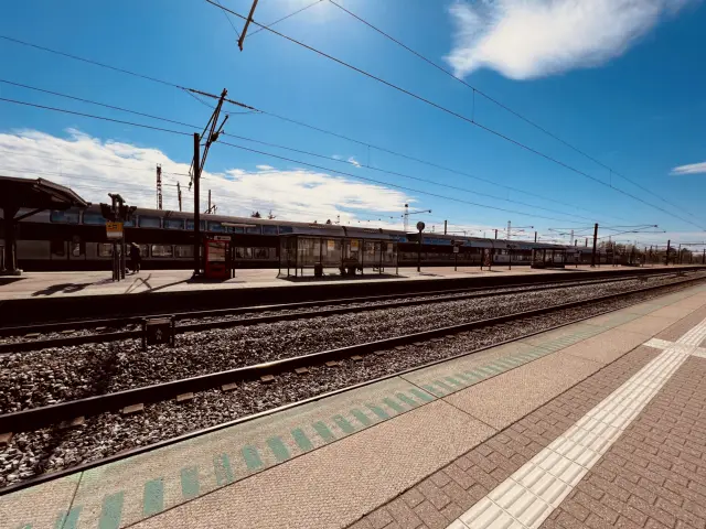 Billede af Ringsted Stations sporareal.