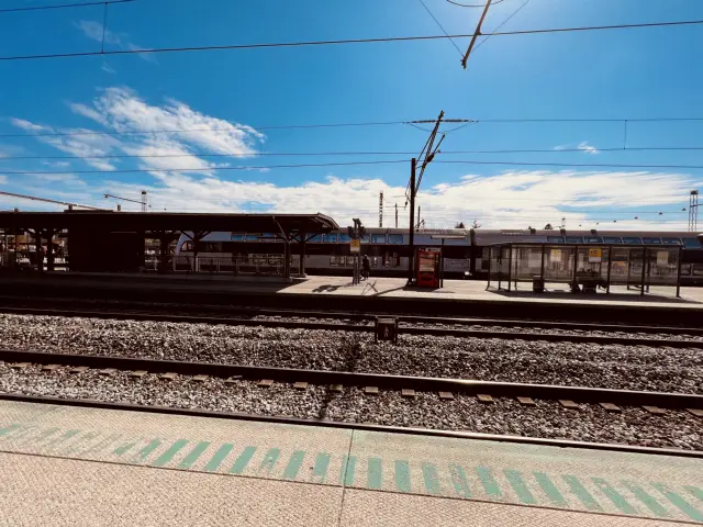 Billede af Ringsted Stations sporareal.