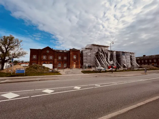 Billede af Fredericia Banegård efter branden den 28. januar 2022 kl. 02:15.