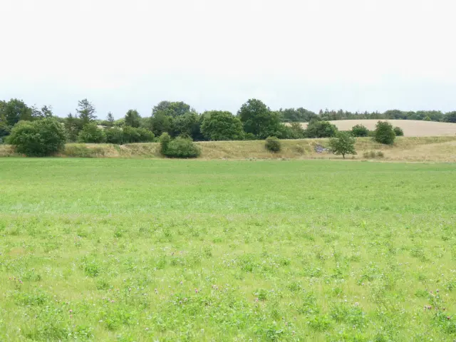 Billede af banevolden ved Ernebjerg Holdeplads.