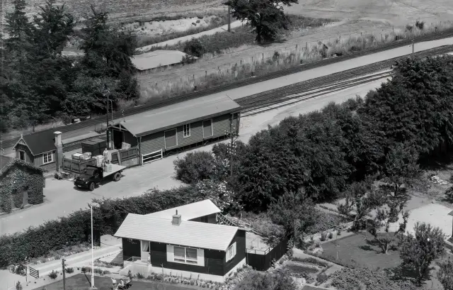 Billede af Holme-Olstrup Stations varehus.
