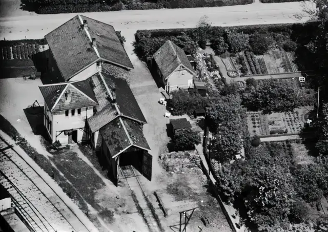 Billede af Rødvig Stations remise.