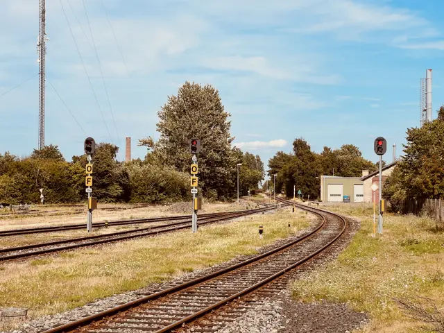 Billede af Maribo Stations remise.