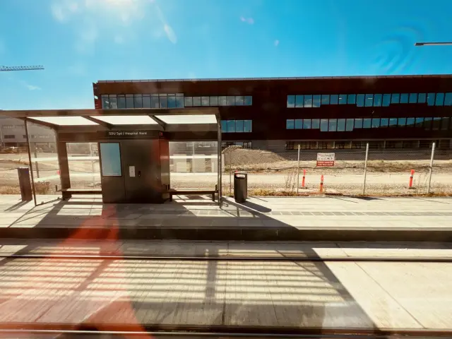 Billede af SDU Syd/Hospital Nord Letbanestation.