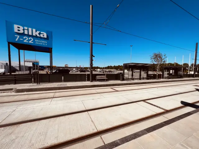Billede af Bilka Letbanestation.