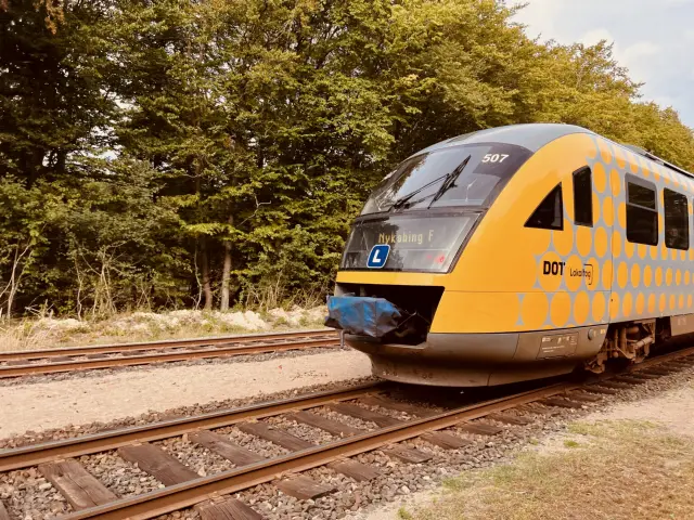 Billede af tog ud for Ryde Station.