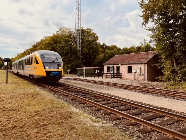 Billede af tog ud for Ryde Station.