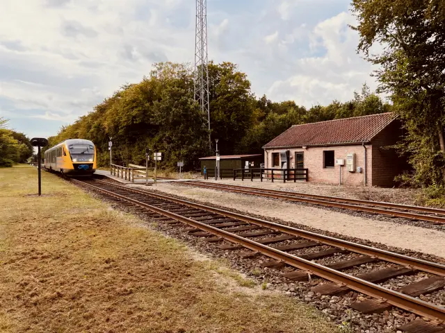 Billede af tog ud for Ryde Station.