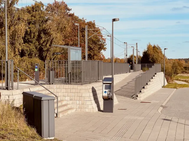 Billede af Thorsager Letbanestation.