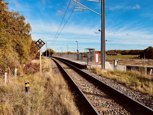 Billede af Thorsager Letbanestation.