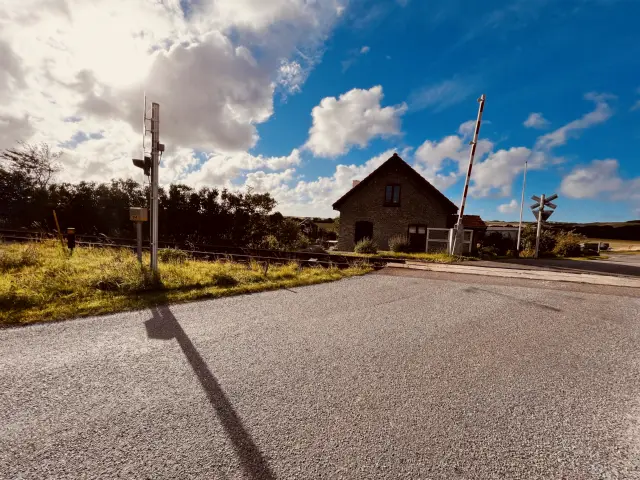 Billede af ledvogterboligen, hvor billetsalget for Todbøl Billetsalgssted foregik.