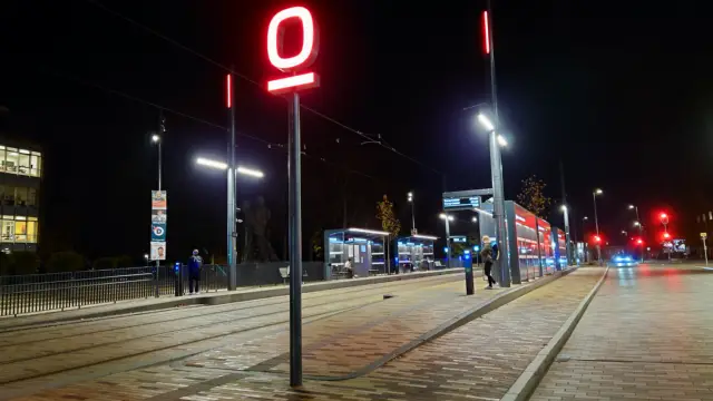 Billede af Odense Banegård Letbanestation.