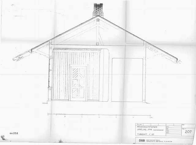 Tegning af Frihavnens Station.