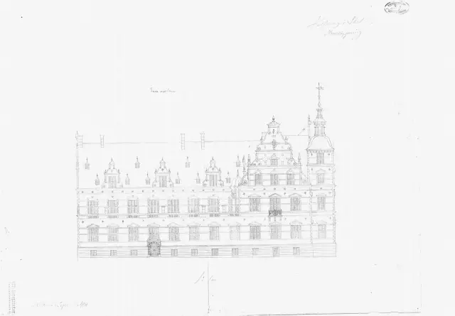 Tegning af Helsingør Banegård.