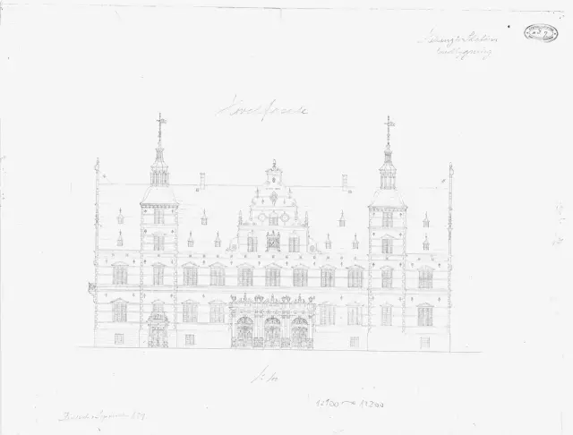 Tegning af Helsingør Banegård.