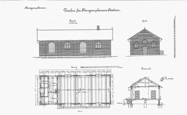 Tegning af København L Stations varehus.