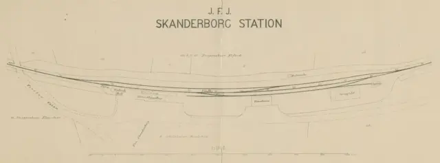 Sporplan af Skanderborg Station.