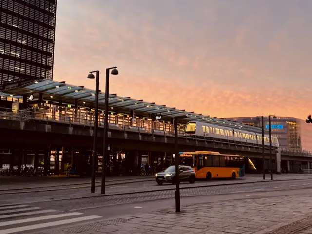 Billede af Ørestad Metrostation.