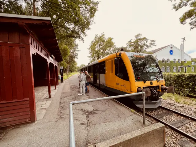 Billede af LNJ Lm 25 ud for Ravnholm Station.
