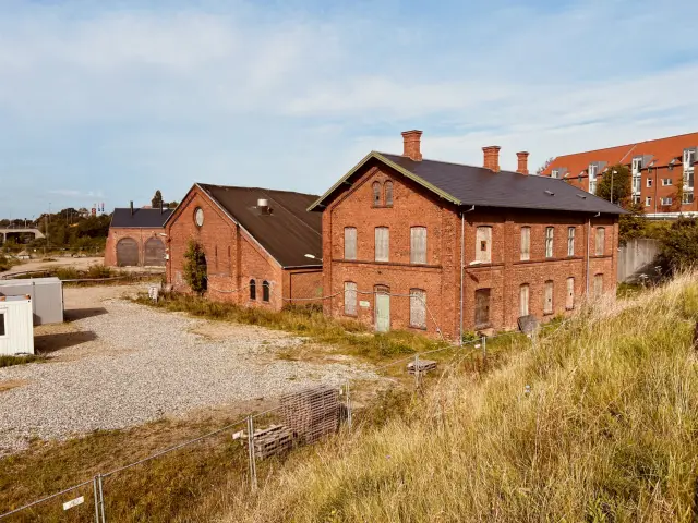 Billede af Viborg Stations remise.