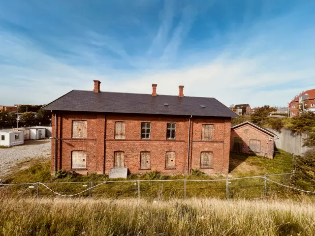 Billede af Viborg Stations remise.