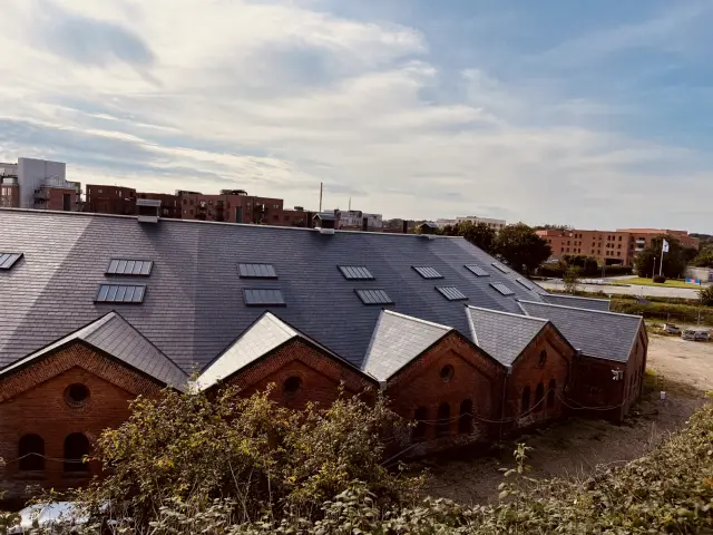 Billede af Viborg Stations remise.
