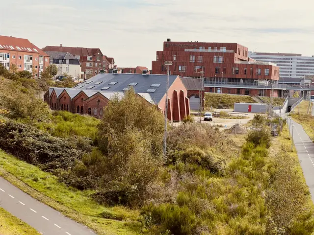Billede af Viborg Stations remise.