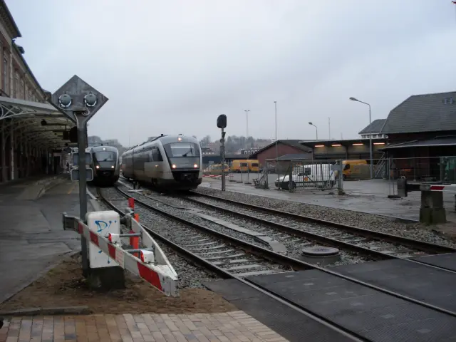 Billede af DSB MQ 4114-4914 fotograferet ud for Svendborg Station.