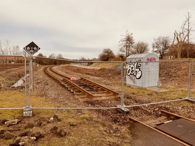 Billede af etableringen af Rødvig Station, som forventes at åbne som endestation i 3. kvartal 2024.