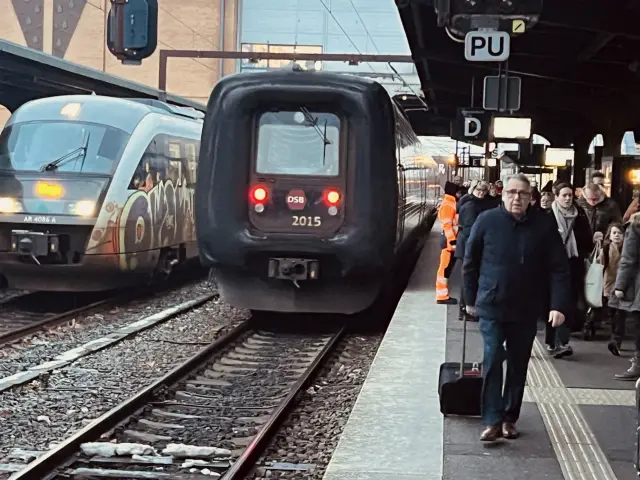 Billede af DSB ER 2015 fotograferet ud for Odense Banegård Center.