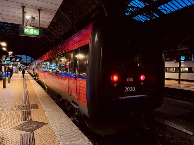 Billede af DSB ER 2020 fotograferet ud for København Hovedbanegård.