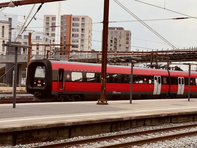 Billede af DSB ER 2020 fotograferet ud for Odense Banegård Center.