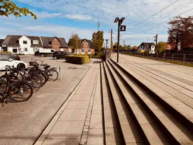 Billede af Hedensted Station- Station er nedrevet, men Hedensted Station har ligget her.