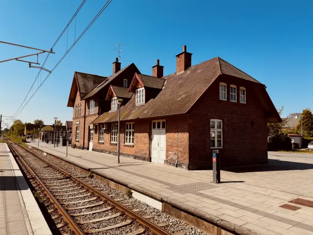 Billede af Hornslet Letbanestation.