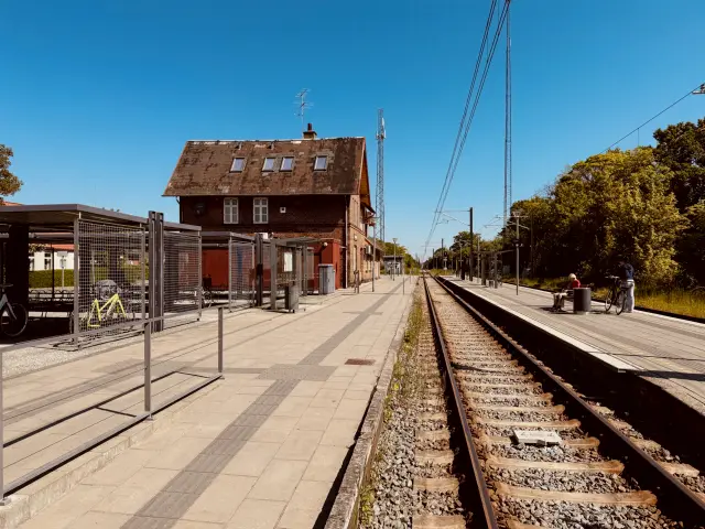 Billede af Hornslet Letbanestation.