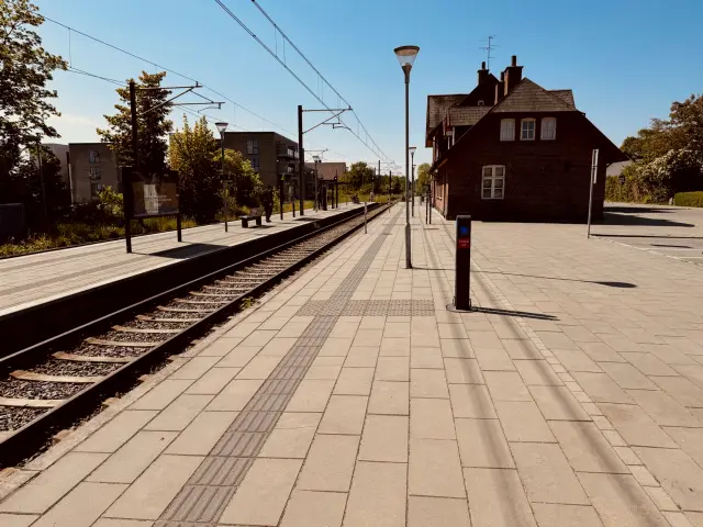 Billede af Hornslet Letbanestation.
