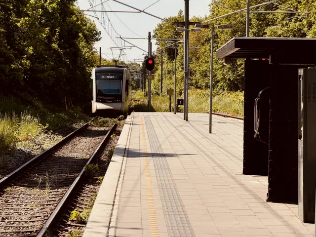 Billede af Skødstrup Letbanestation.