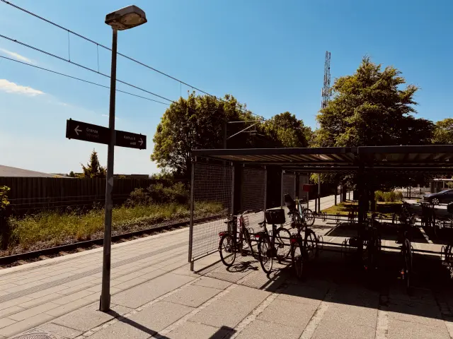 Billede af Hjortshøj Station - Station er nedrevet, men Hjortshøj Station har ligget her.